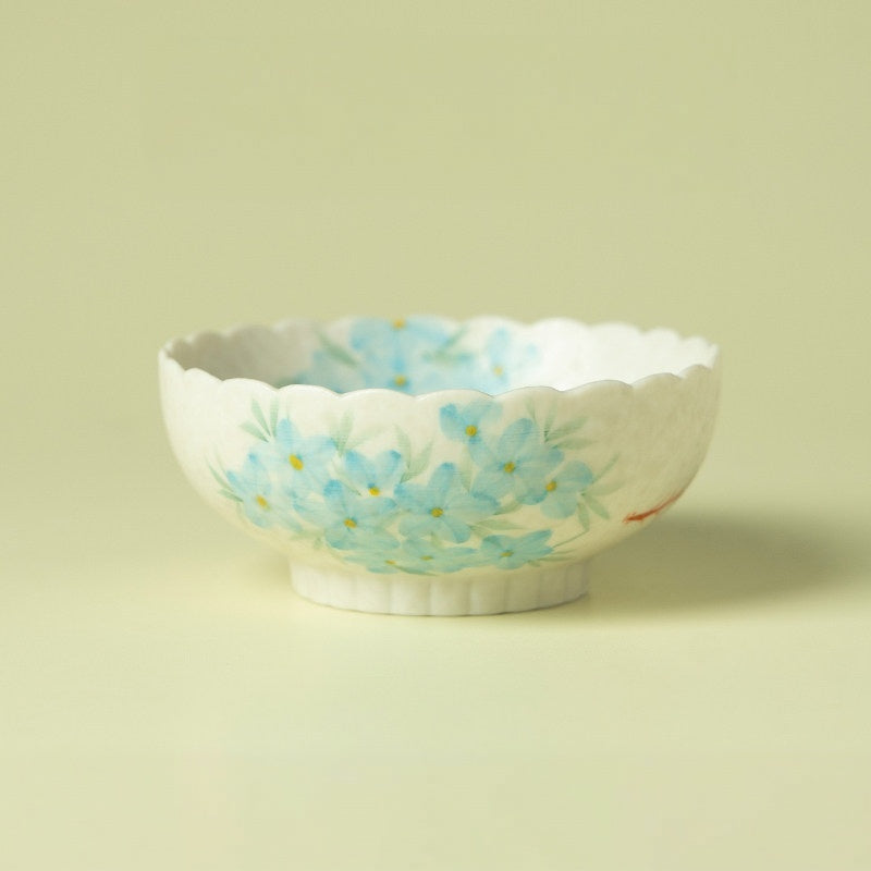 Hand-Painted Blue Star Flower Tea Cup