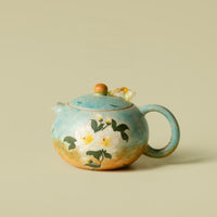 Hand-Painted Gardenia Xishi Teapot