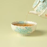 Hand-Painted Blue Star Flower Tea Cup