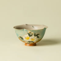 Hand-Painted Gardenia Ceramic Teacup