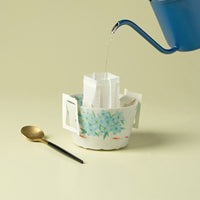 Hand-Painted Blue Star Flower Ceramic Coffee Cup