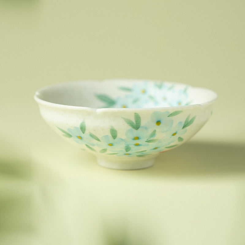 Hand-Painted Blue Star Flower Ceramic Tea Master Cup