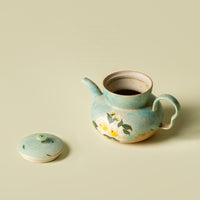 Hand-Painted Gardenia Ceramic Teapot