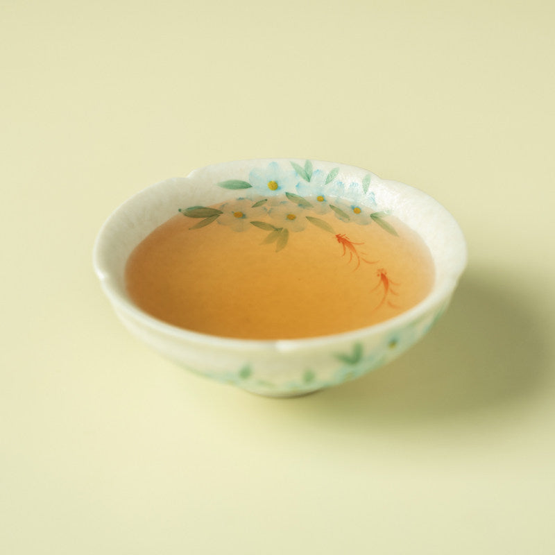 Hand-Painted Blue Star Flower Ceramic Tea Master Cup