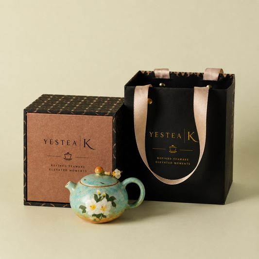 Hand-Painted Gardenia Xishi Teapot